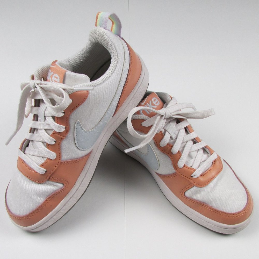 Nike Court Borough Low 2 SE GS DM1216-100 Youth Size 4 Shoes Sneakers Rainbow